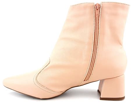 Bota Napa Nude Cano Curto Bico Fino Ceci Cal Ados Atacado De Cal Ados