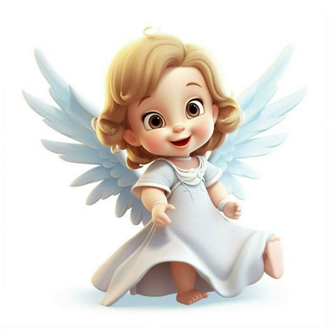 Baby Angel 2d cartoon illustraton on white background high 30683108 ...