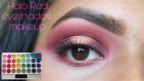 Halo Red Eyeshadow Makeup Look Tutorial How To Halo Eyeshadow Youtube