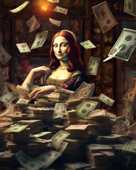 Premium Ai Image A Woman Surrounded By Stacks Of Money With The Words