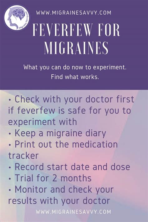 Feverfew for Migraines: What To Do And When