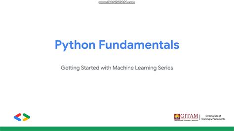 Introduction To Python Fundamentals Basic Setup Youtube