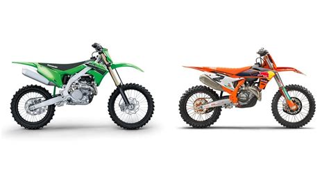 Motorrad Vergleich Kawasaki Kx 450 2023 Vs Ktm 450 Sx F Factory