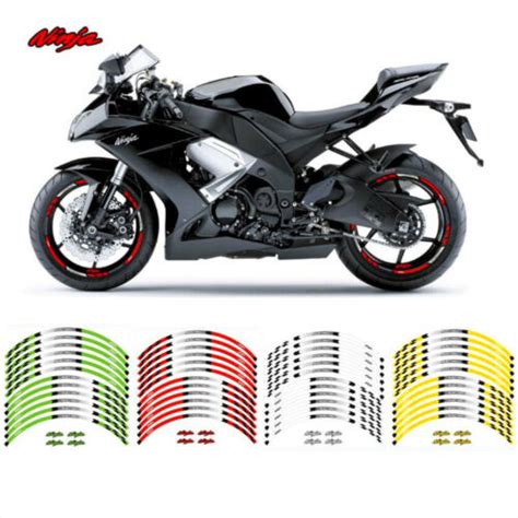 17 Rim Stripes Wheel Tape Sticker Decals For KAWASAKI NINJA ZX6 R ZX14