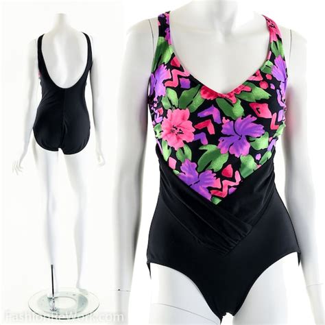 Neon Tropical Swimsuit Vintage S Swimsuit Tropical Gem