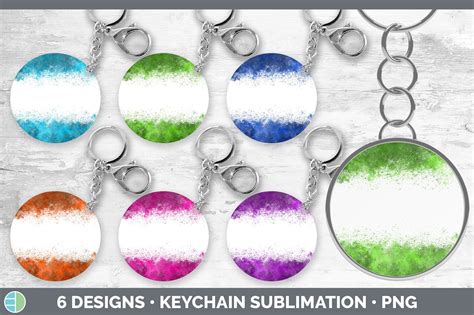 Bright Colors Keychain Bundle Keyring Graphic By Enliven Designs