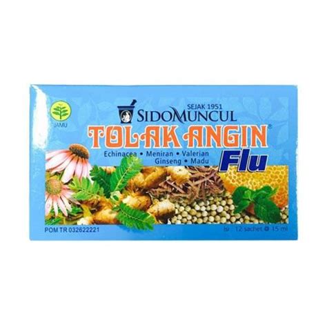 Tolak Angin Cair Flu Sido Muncul 15 Ml 5 Sachet Manfaat Kandungan