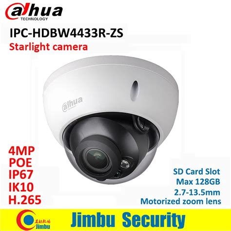 Dahua IP Camera Starlight 4MP POE IPC HDBW4433R ZS 2 7mm 13 5mm