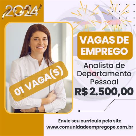 Analista De Departamento Pessoal Com Salário De R 2500 00 Para