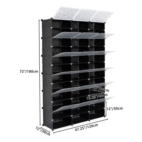 Dropship 12 Tier Portable 72 Pair Shoe Rack Organizer 36 Grids Tower