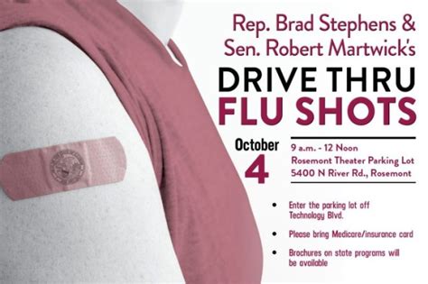 Rep Brad Stephens Senator Robert Martwick Host Drive Thru Flu Shots