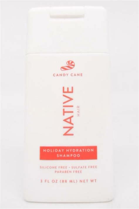 Native Hair Holiday Hydration Shampoo Sulfate Free Candy Cane 3 Fl Oz