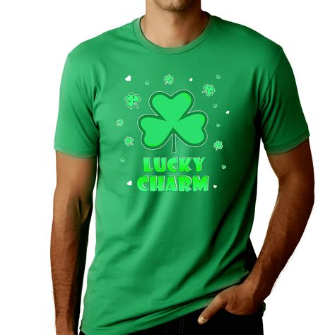 Mens St Patricks Day Shirt Lucky Charm Clover St Pattys Day Shirts For ...