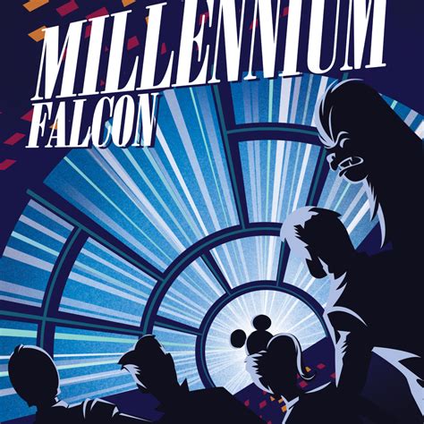 Millennium Falcon Attraction Poster Star Wars Land Carter Creative