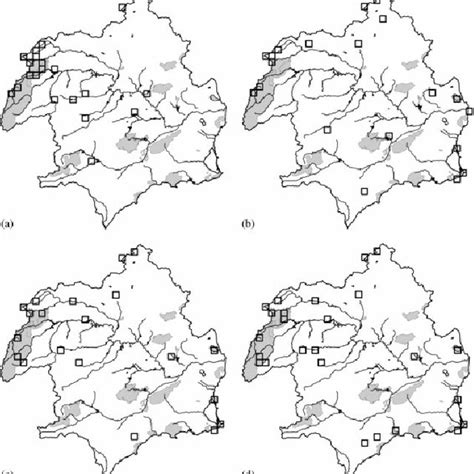 A Map Of The Study Area Showing The Main Watercourses Locations Of