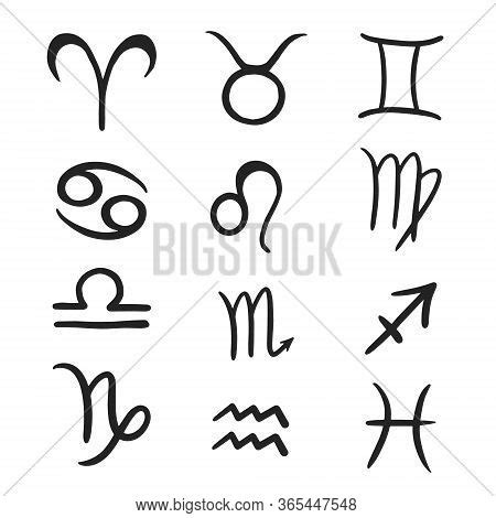 Zodiac Signs. Symbols Vector & Photo (Free Trial) | Bigstock