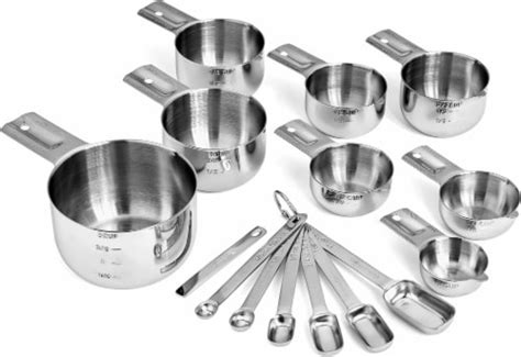 Hudson Essentials Stainless Steel Measuring Cups And Spoon Set