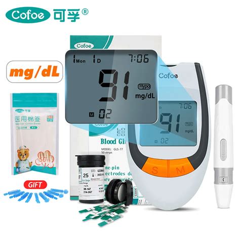 Cofoe Pcs Glm Blood Glucose Meter With Test Strips Lancet