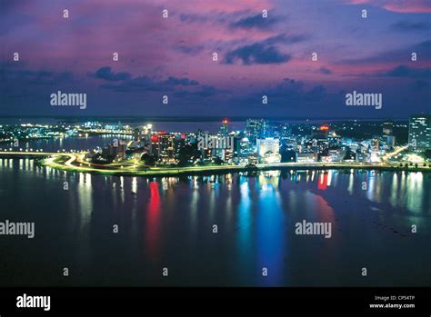 Ivory Coast Abidjan Night Stock Photo 48056758 Alamy