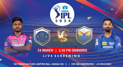 Rajasthan Royals Vs Lucknow Super Giants Rr Vs Lsg Ipl Screening