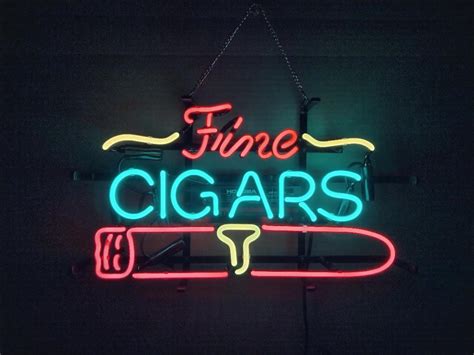 NEW Fine Cigars Neon Sign / Cigar Bar Signs for Men