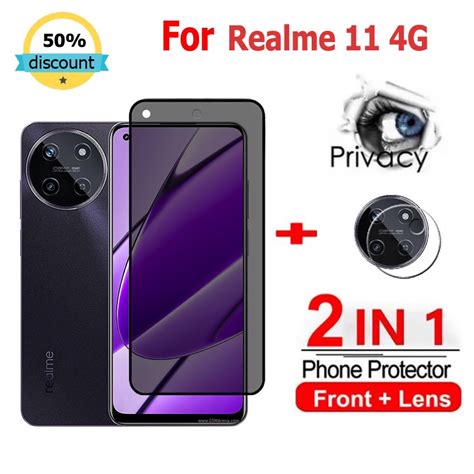 In Realme G Privacy Tempered Glass Anti Spy Full Coverage