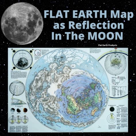 Flat Earth Moon Map More Land Canvas Poster Gleason Realm German UN