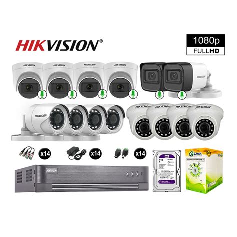 Ripley Kit C Maras Vigilancia Full Hd Hikvision Camara Audio