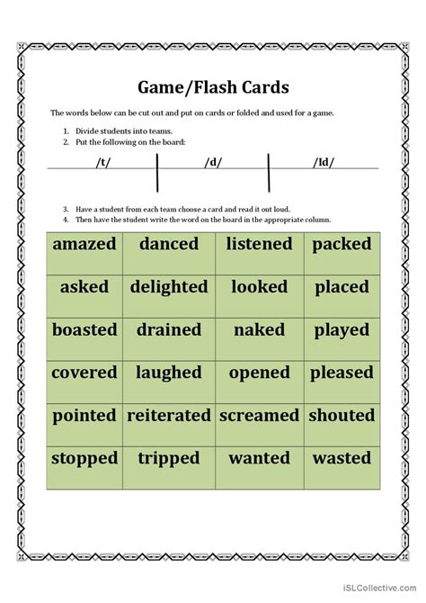 Pronunciation Of Ed Endings Pronun… English Esl Worksheets Pdf And Doc