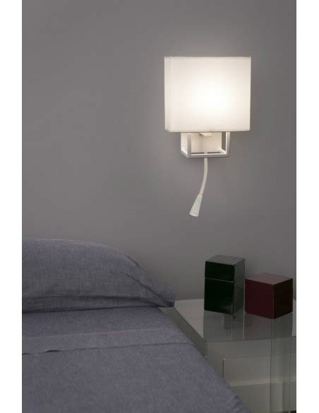 Aplique Vesper Con Lector Led Blanco Faro Barcelona Ibilamp