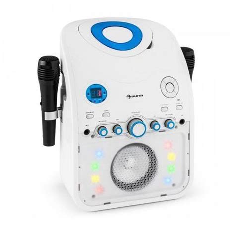 Starmaker Zestaw Karaoke Odtwarzacz Cd Bluetooth Aux Efekt Wietlny Led