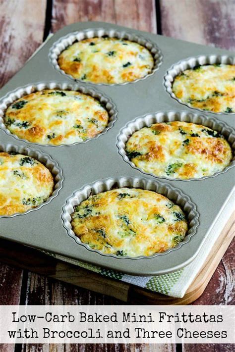 Low Carb Baked Mini Frittatas With Broccoli And Three Cheeses Low