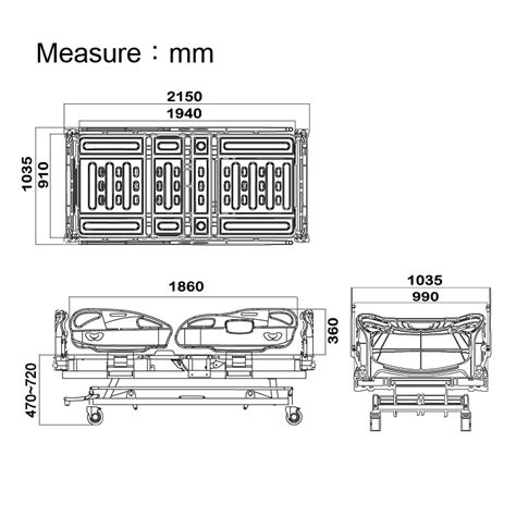 Standard Hospital Bed Size Dimensions