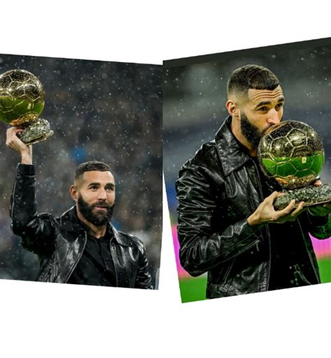 Real Madrid Star Karim Benzema Presents His 2022 Ballon D Or Award To