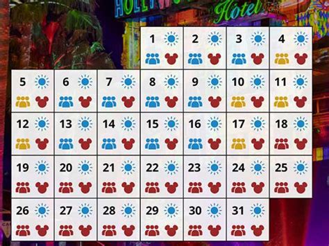 Crowd Calendar Disneyland 2023 Printable Word Searches