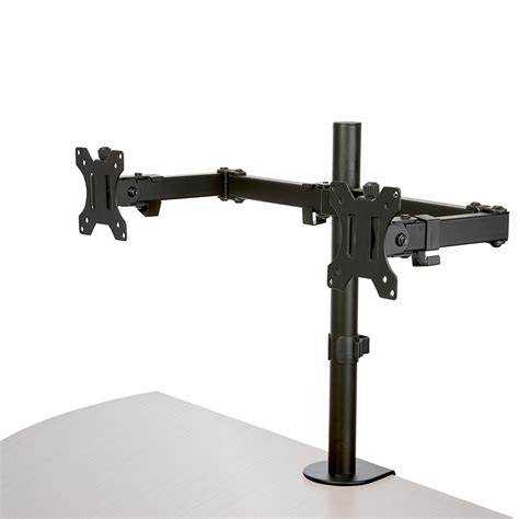 Desk Mount Dual Monitor Arm - Desk Clamp / Grommet VESA Monitor Mount for up to 32 inch Displays ...