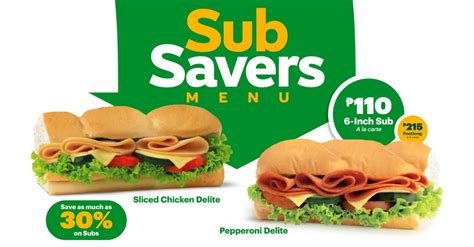 Subway Menu With Updated Prices Philippines 2024