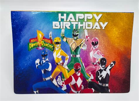 Power Rangers Happy Birthday Card Mmpr Mighty Morphin Power Rangers