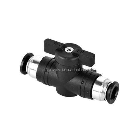 Plastic Push In Pneumatic Ball Valve 8mm Push To Connect Ball Valve For