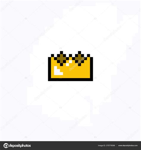 Crown Pixel Art Icon Pixel Color Illustration Stock Photo by ©pani_chernous 375776098