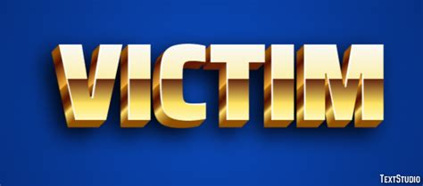 Victim Text Effect And Logo Design Word