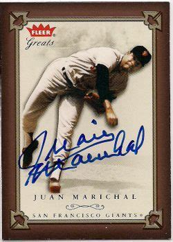 Autographed JUAN MARICHALL 2004 Fleer Greats Of The Game Card Main