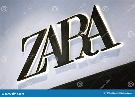 Zara Logo On Shop Zara It S A Clothing Spanish Company Editorial Photo