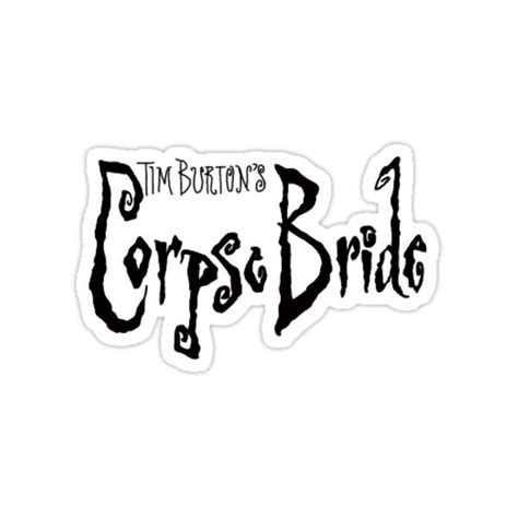 "corpse bride logo" Sticker for Sale by lili johnson | Corpse bride ...