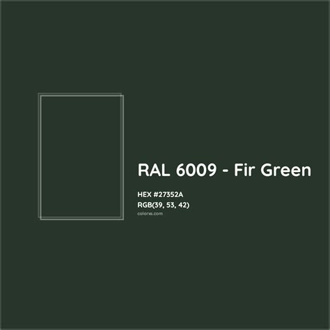 About Ral 6009 Fir Green Color Color Codes Similar Colors And