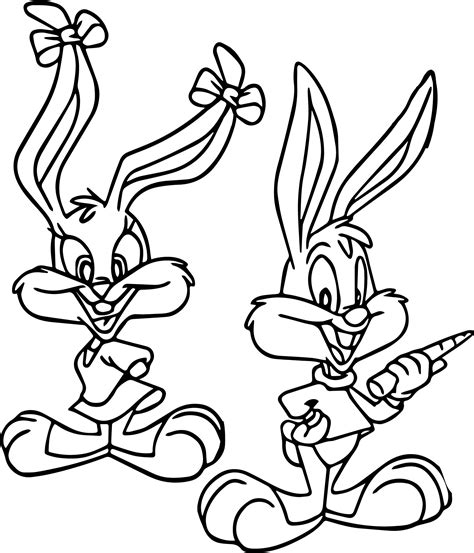 Baby Bugs Bunny And Lola Cartoon Free Coloring Pages Wecoloringpage