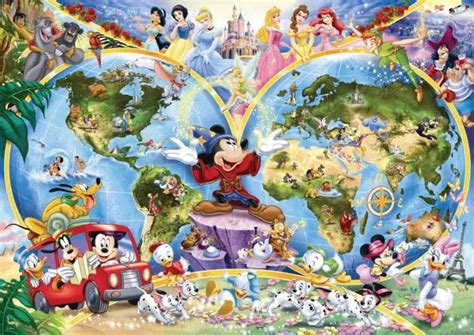 Puzzle Disney Weltkarte Teile