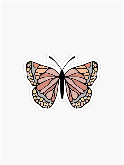 Pastel Butterfly Sticker Sticker By Jaidalewis7 Redbubble