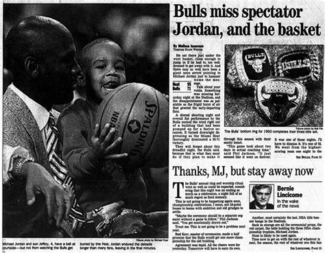 Chicago Tribune Nov 7 1993 Michael Jordan Left Accepts His 1993