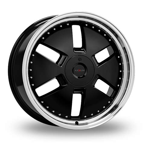 Axxion Y1 Gloss Black Polished Lip 20 Wider Rear Alloy Wheels Wheelbase